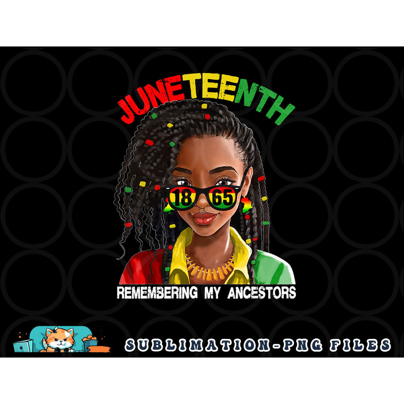 Juneteenth Tshirt Women Loc d Hair Remebering My Ancestors png, digital download copy.jpg