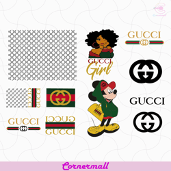 gucci logo bundle svg, gucci seamless svg, gucci girl svg, gucci svg
