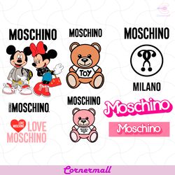 moschino bear logo svg, moschino svg, moschino bear svg, mickey minnie moschino