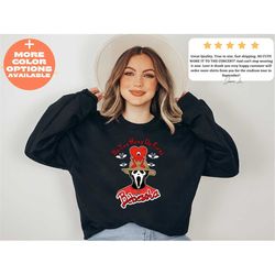 no you hang up sweatshirt, ghostface halloween sweatshirt, funny halloween sweatshirt, scream movie sweater, ghost face