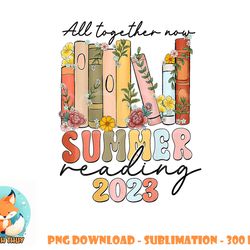 all together now summer reading 2023 library books png, digital download copy