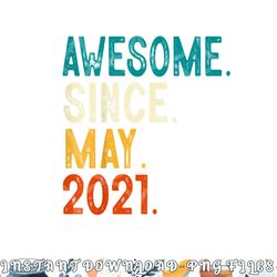 kids 2 year old awesome since may 2021 2nd birthday png, digital download copy