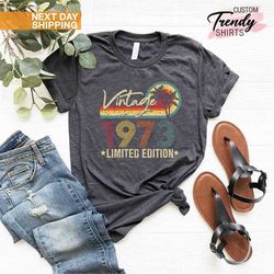 vintage 1973 birthday shirt, turning 50, 50th birthday gift, 50 years old, 1973 vintage shirt, 50th birthday women, 50th