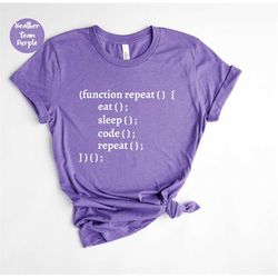 Eat Sleep Code Repeat, Web Developer T-shirt, Java Code Tee, Computer Science, Programmierer Shirt, Software Engineer ,