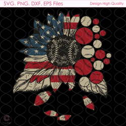 sunflower american flag svg, 4th of july, america svg, american flag svg, libert