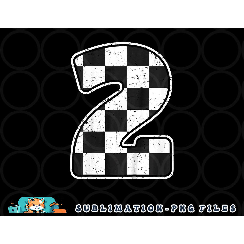 Kids Birthday Boy 2 Two Race Car 2nd Birthday Racing Car Flag png, digital download copy.jpg