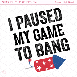 i paused my game to bang svg, 4th of july svg, america patriotic svg, fireworks
