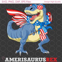 americsaurus t rex svg, fourth of july svg, america svg, dinosaur svg, freedom s