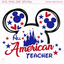 america teacher mickey disney svg, 4th of july, america svg svg, mickey svg, ame
