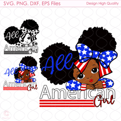 american black girl bundle svg, 4th of july, black girl svg, american flag, amer