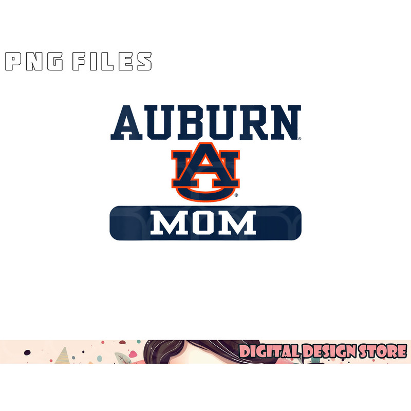 Auburn Tigers Mom Logo Officially Licensed V-Neck png, digital download copy.jpg