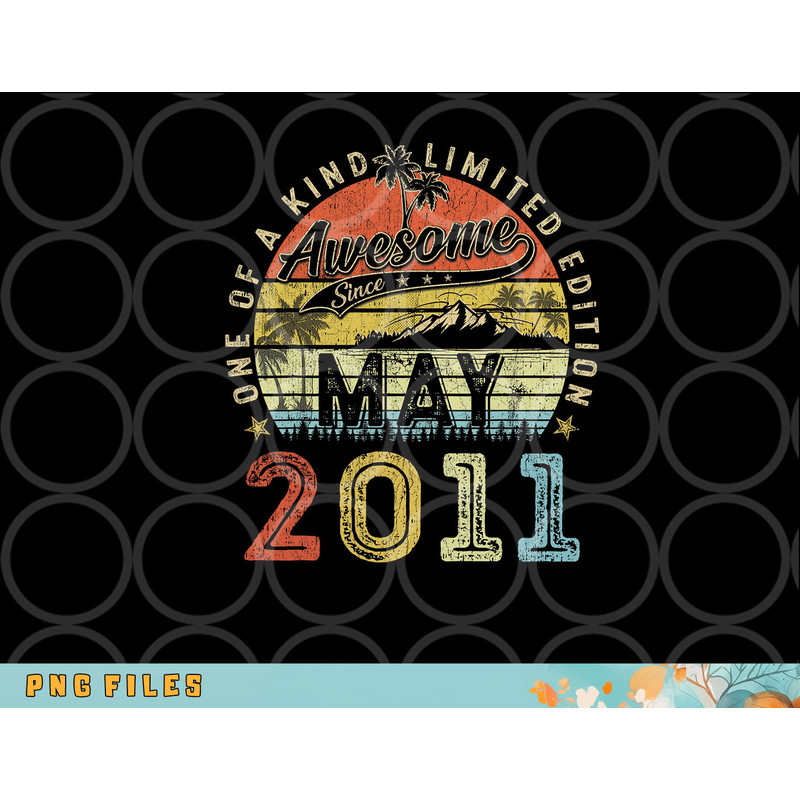 12 Year Old Awesome Since May 2011 12th Birthday png, digital download copy.jpg