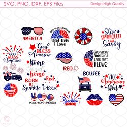 happy 4th of july america bundle svg, 4th of july, american flag svg, america sv