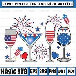 red white blue wine glasses png, independent day png, 4th of july sublimation, usa png, america flag png