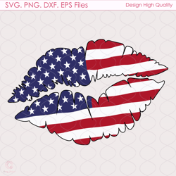 american flag lips svg, america svg, 4th of july, american flag svg, lips svg, f