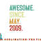 14 Years Old Awesome Since May 2009 14th Birthday png, digital download copy.jpg