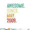 14 Years Old Awesome Since May 2009 14th Birthday png, digital download copy.jpg