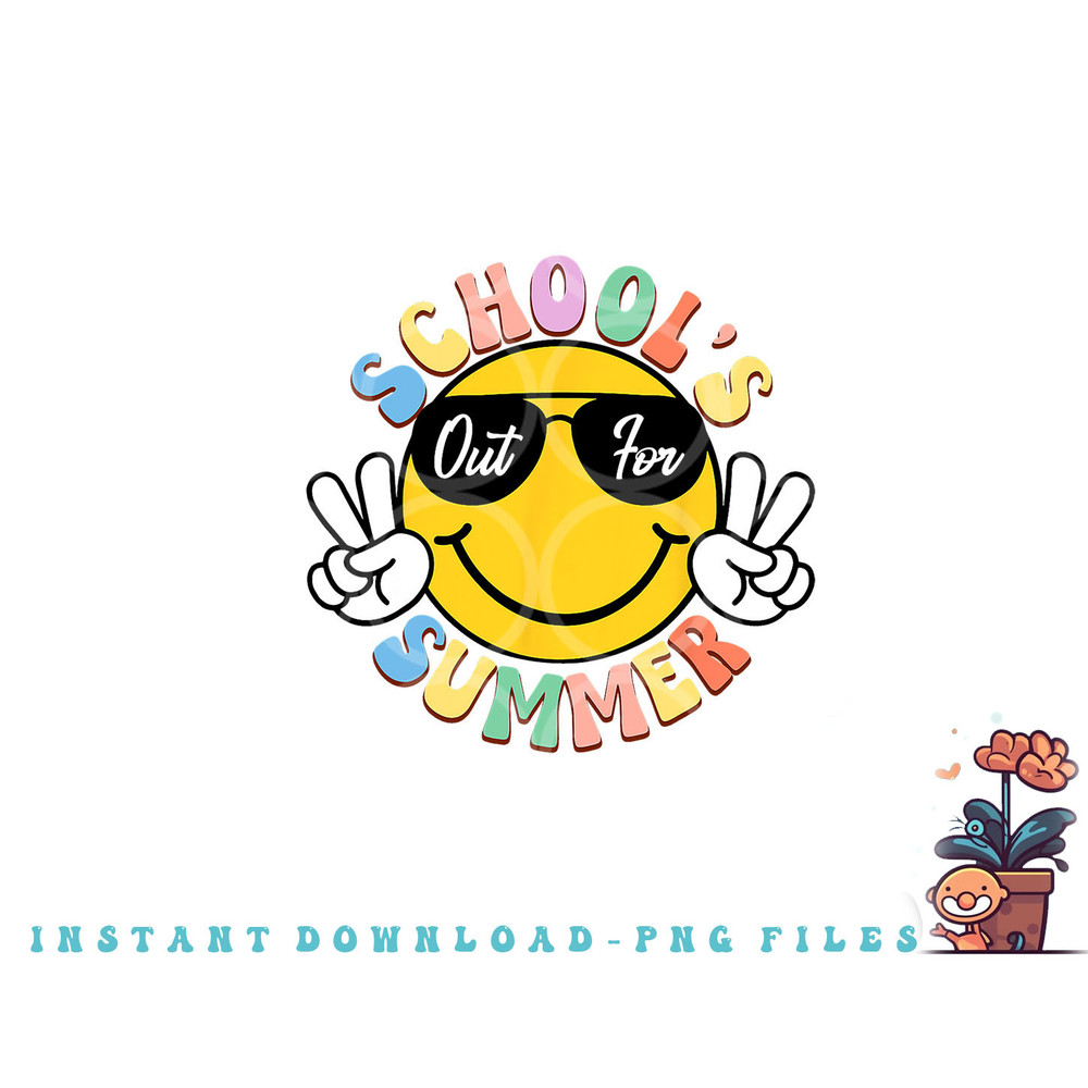 Last Day Of School Graduation Groovy Schools Out For Summer png, digital download copy.jpg