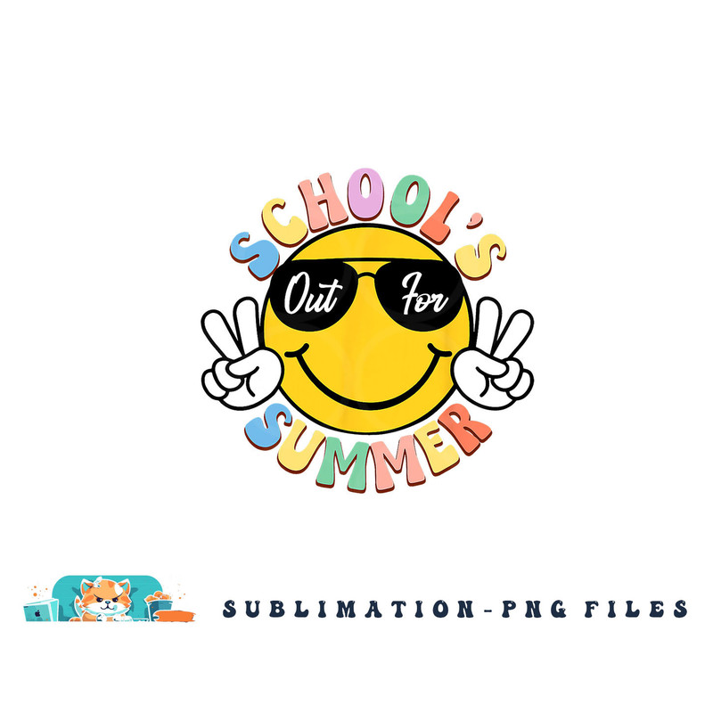 Last Day Of School Graduation Groovy Schools Out For Summer png, digital download copy.jpg