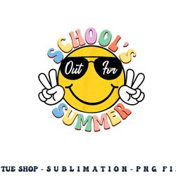 last day of school graduation groovy schools out for summer png, digital download copy