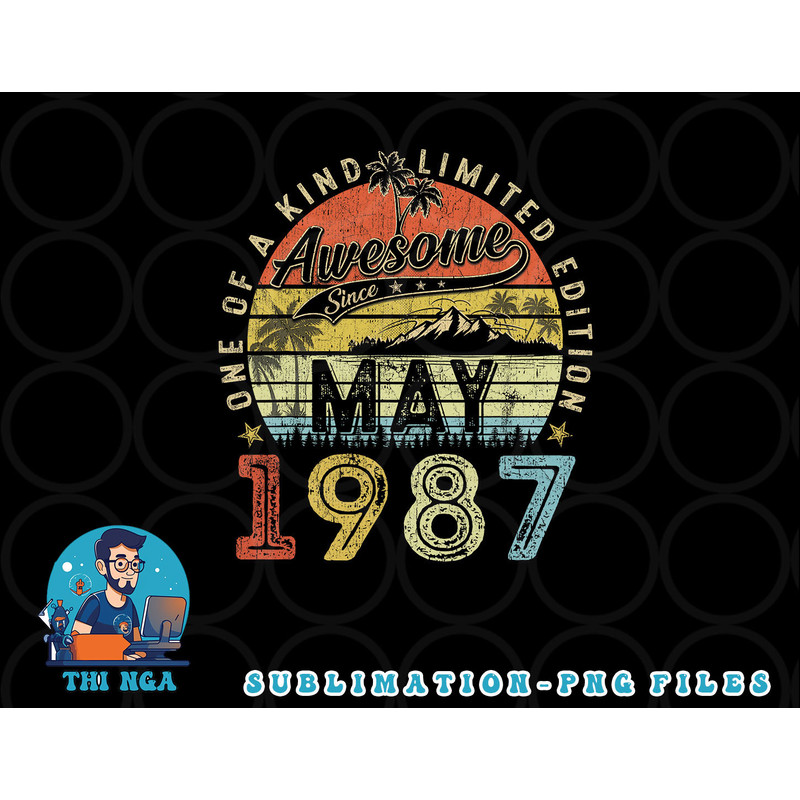 36 Year Old Awesome Since May 1987 36th Birthday png, digital download copy.jpg