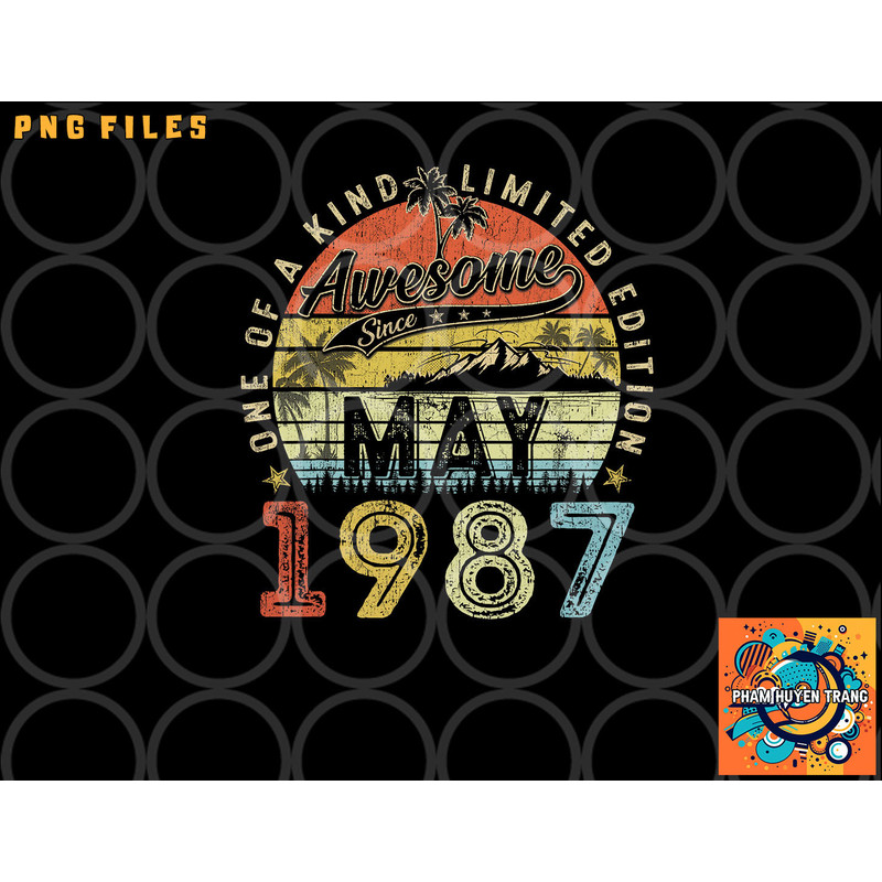 36 Year Old Awesome Since May 1987 36th Birthday png, digital download copy.jpg
