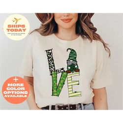 st patricks day gnomes love shirt, saint patricks day family matching shirt, saint patricks day shamrock shirt, patricks