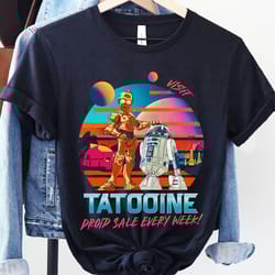 retro c-3p0 r2d2 star wars shirt / visit tatooi