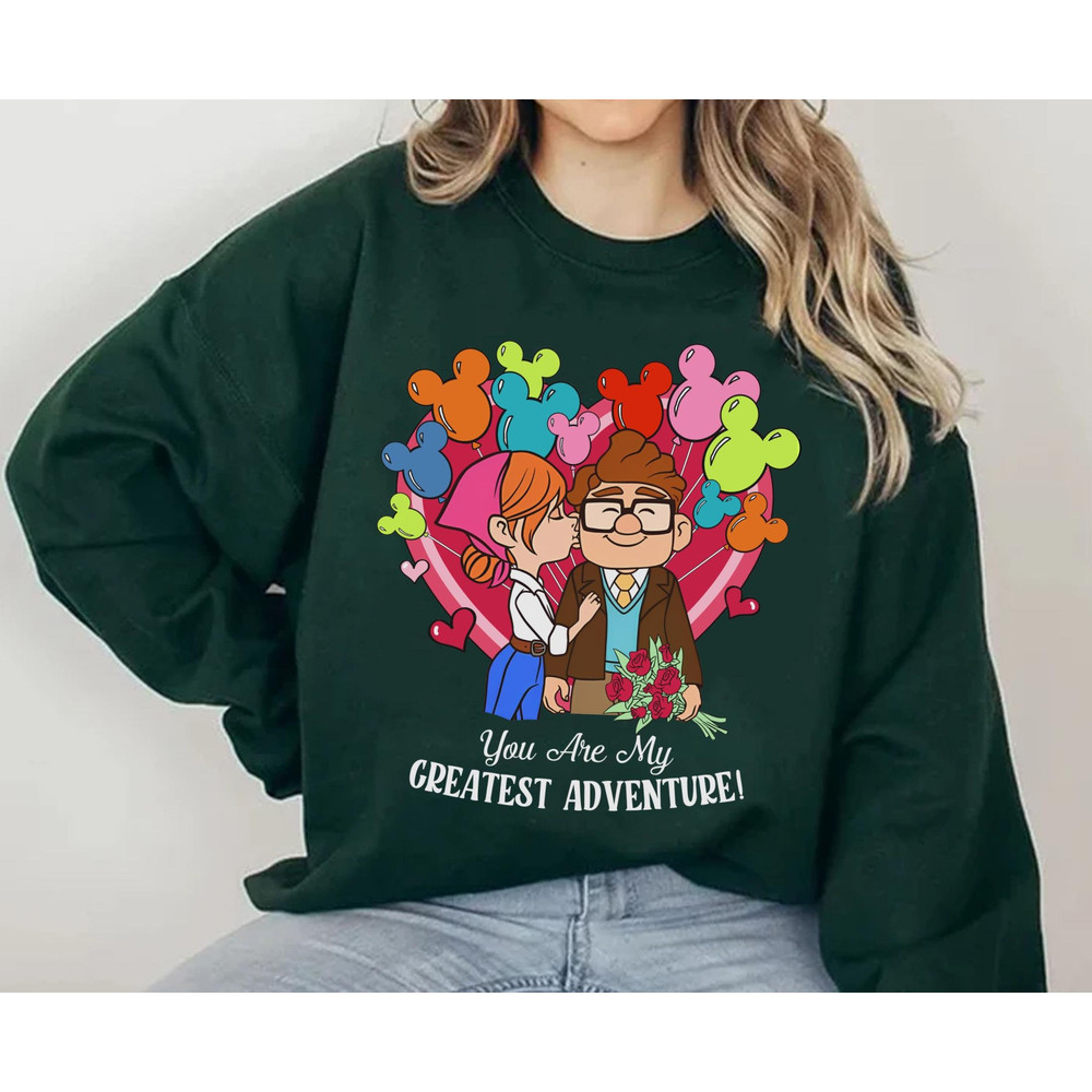 Retro Carl and Ellie Disney Balloon Shirt You're My Greatest Adventure Disney Up Valentine's Day T-shirt Disneyland Couple Matching - 2.jpg