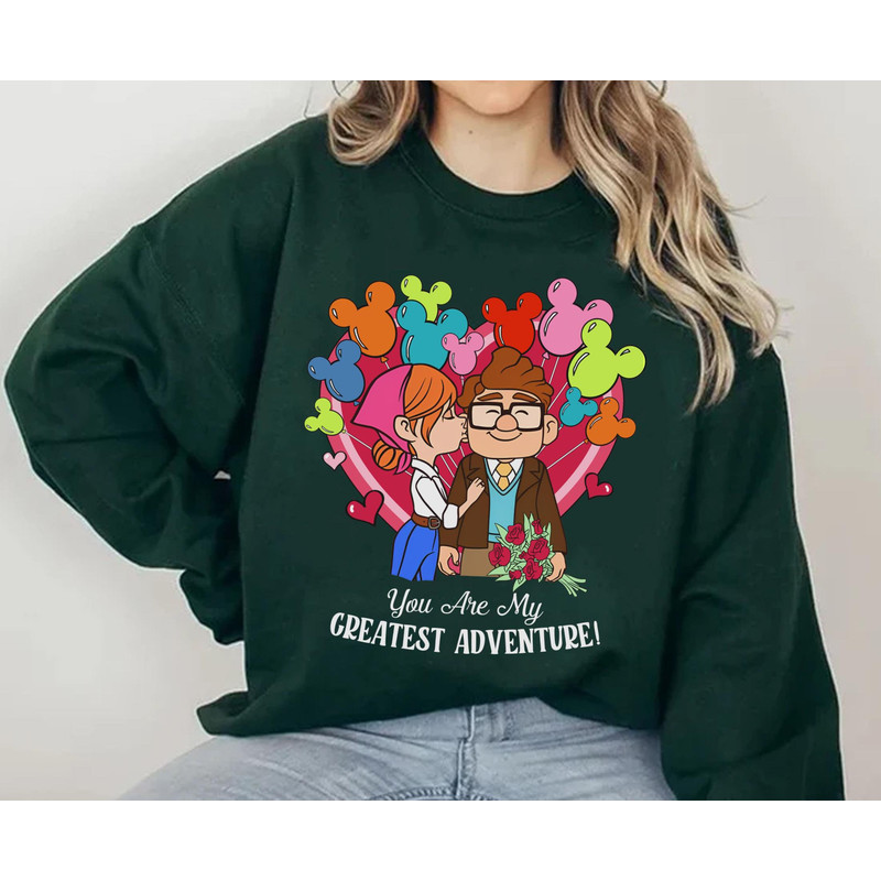 Retro Carl and Ellie Disney Balloon Shirt You're My Greatest Adventure Disney Up Valentine's Day T-shirt Disneyland Couple Matching - 2.jpg