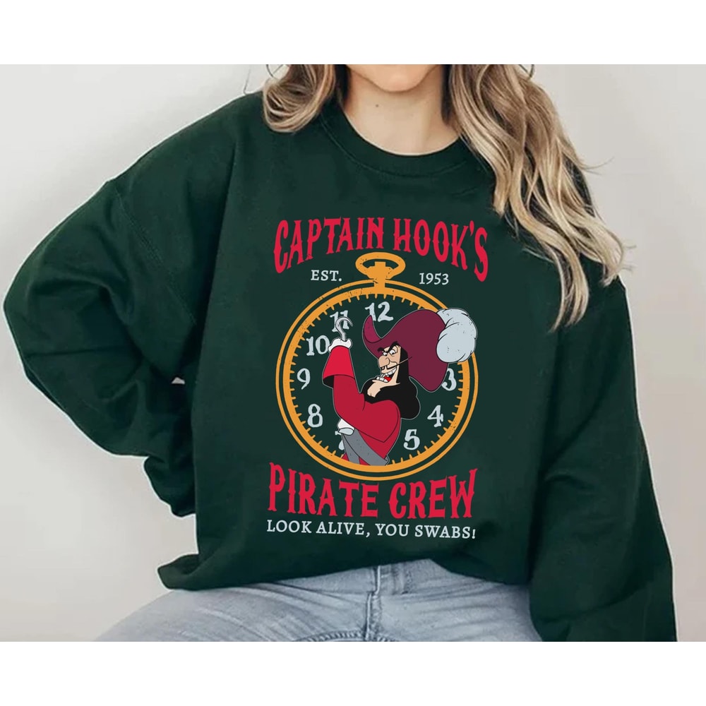 Retro Captain Hook Pirate Crew Est 1953 Shirt Peter Pan Disney Villains T-shirt Walt Disney World Shirt Disneyland Trip Outfits - 4.jpg