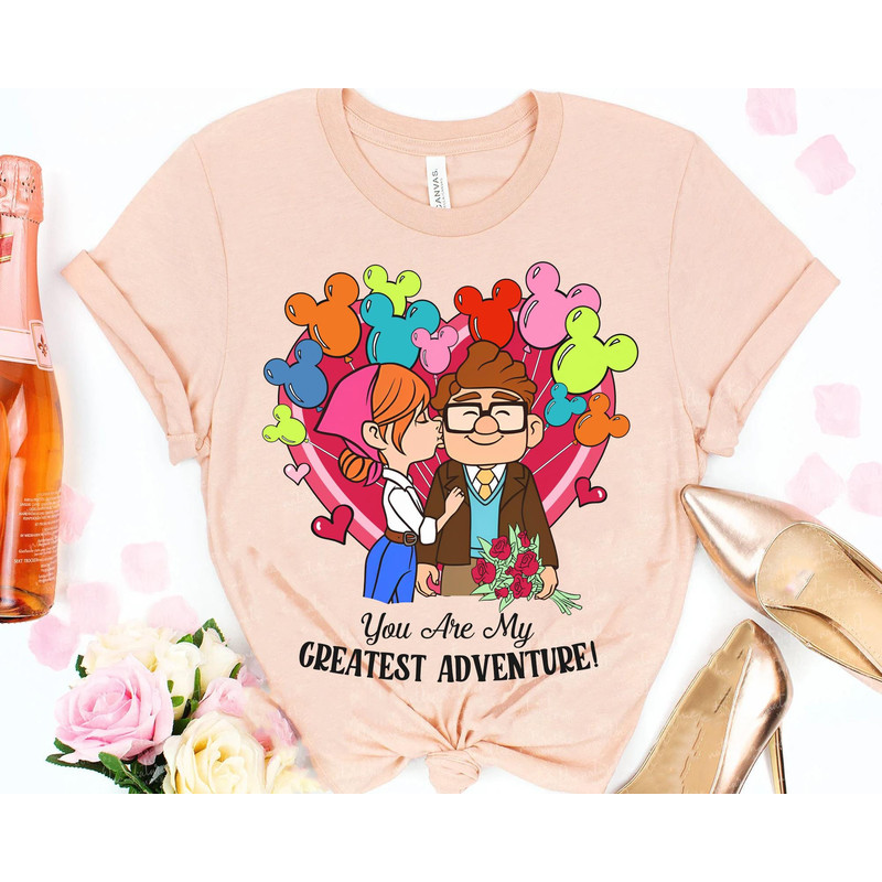 Retro Carl and Ellie Disney Balloon Shirt You're My Greatest Adventure Disney Up Valentine's Day T-shirt Disneyland Couple Matching - 3.jpg
