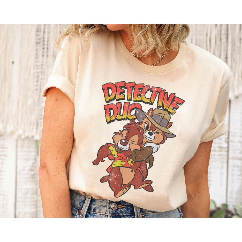 Retro Chip N Dale Rescue Rangers Detective Duo Shirt Chipmunks T-shirt Disney Birthday Walt Disney World Disneyland Trip Outfits - 1.jpg