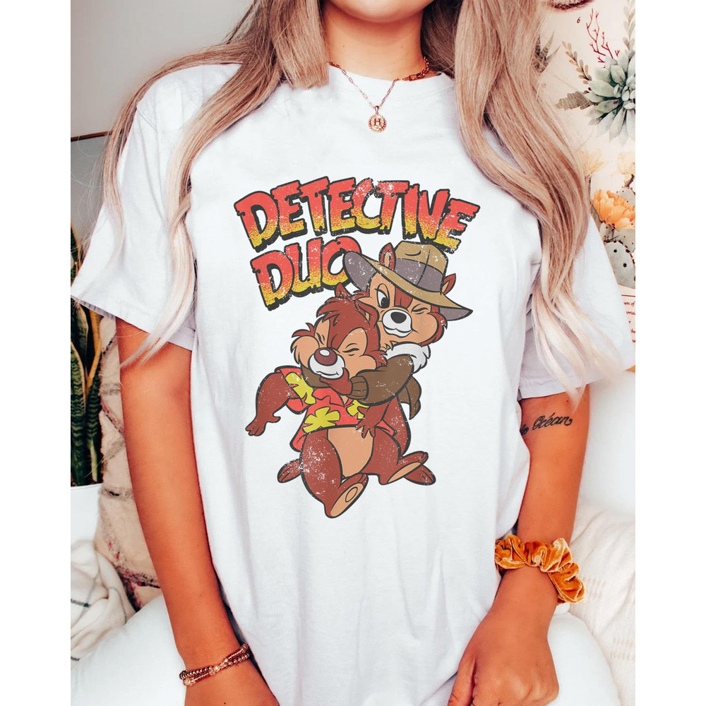 Retro Chip N Dale Rescue Rangers Detective Duo Shirt Chipmunks T-shirt Disney Birthday Walt Disney World Disneyland Trip Outfits - 3.jpg