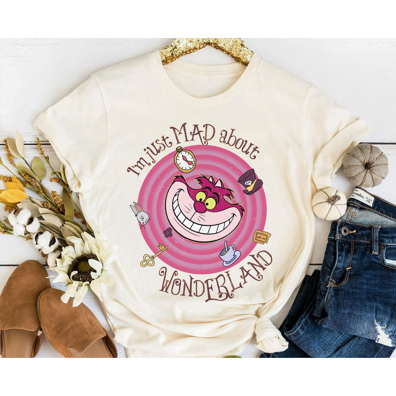 Retro Cheshire Cat I'm Mad About Wonderland Shirt Disney Alice T-shirt Walt Disney World Tee Disneyland Family Trip Magic Kingdom - 4.jpg