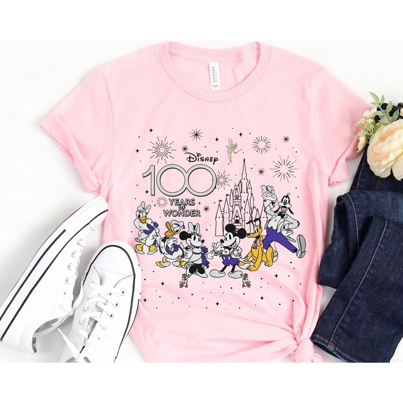 Retro Disney 100 Years Of Wonder Mickey Mouse and Friends Sweatshirt Walt Disney World Shirt Disney100 Outfit Disneyland 2023 Trip - 2.jpg