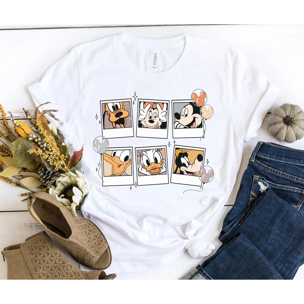 Retro Disney Characters Polaroid Shirt Mickey Minnie Donald Daisy Goofy Pluto T-shirt Magic Kingdom Park Walt Disney World Disneyland Trip - 2.jpg