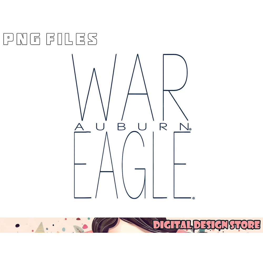 Auburn Tigers War Eagle Logo Officially Licensed png, digital download copy.jpg
