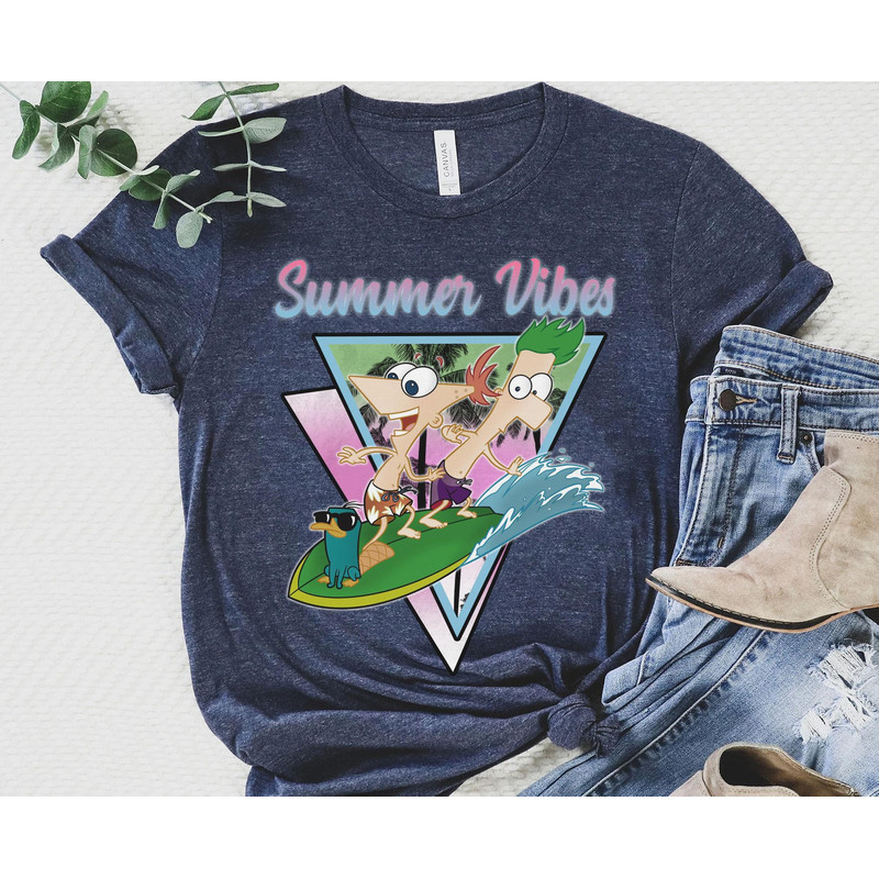 Retro Disney Phineas And Ferb Perry Surfing Summer Vibes Shirt Phineas And Ferb T-shirt Walt Disney World Disney Birthday Boy Girl - 1.jpg