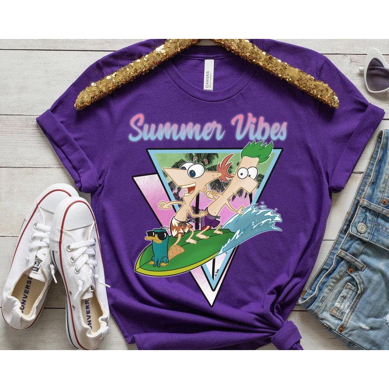 Retro Disney Phineas And Ferb Perry Surfing Summer Vibes Shirt Phineas And Ferb T-shirt Walt Disney World Disney Birthday Boy Girl - 2.jpg