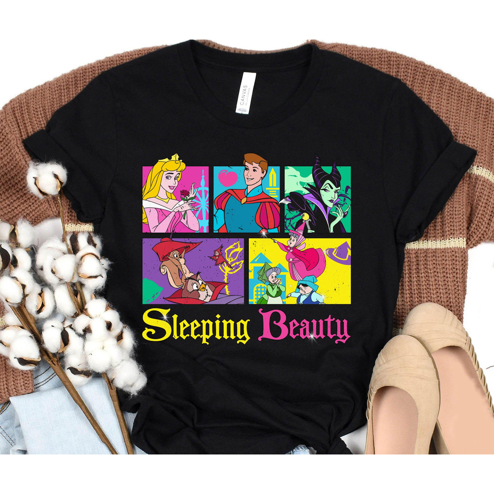 Retro Disney Sleeping Beauty Shirt Aurora Disney Princess T-shirt Walt Disney World Disneyland Trip Outfits Disney Cute Gift - 1.jpg