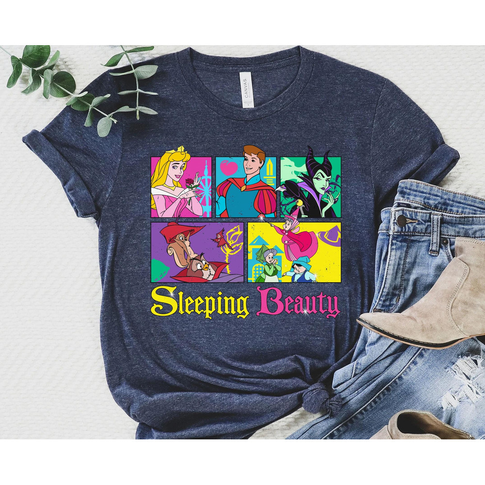 Retro Disney Sleeping Beauty Shirt Aurora Disney Princess T-shirt Walt Disney World Disneyland Trip Outfits Disney Cute Gift - 2.jpg