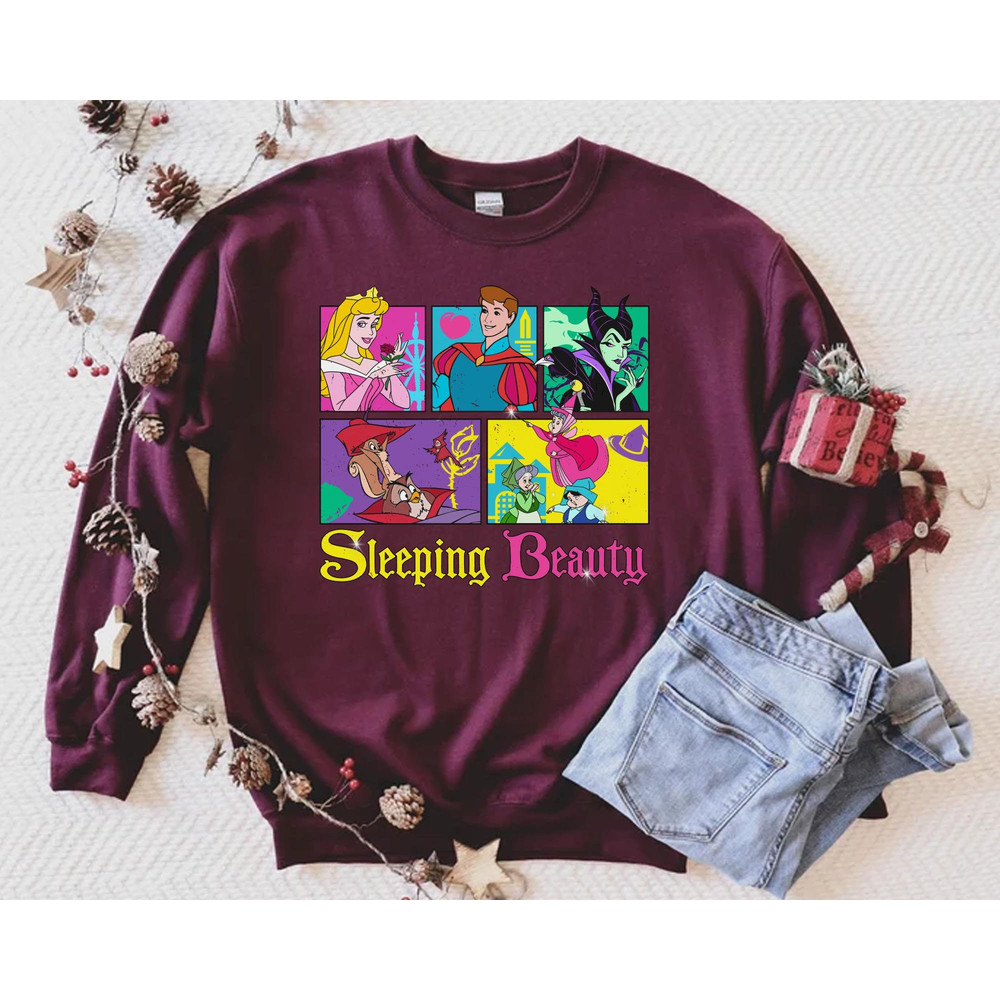 Retro Disney Sleeping Beauty Shirt Aurora Disney Princess T-shirt Walt Disney World Disneyland Trip Outfits Disney Cute Gift - 5.jpg