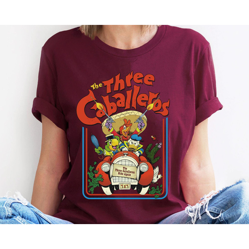 Retro Disney The Three Caballeros Shirt Jose Donald Duck Panchito T-shirt Disney Birthday Tee Walt Disney World Disneyland Trip - 3.jpg