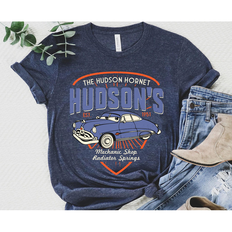 Retro Doc Hudson Hornet Hudson's Mechanic Shop Shirt Disney Cars T-shirt Magic Kingdom Park Walt Disney World Shirt Disneyland Trip - 4.jpg