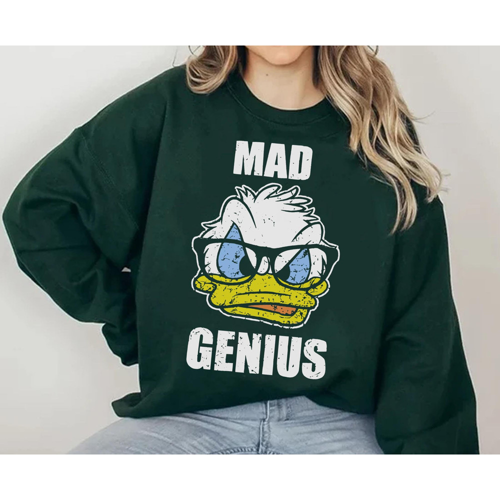 Retro Donald Duck Nerdy Mad Genius Shirt Disney Bookish T-shirt Walt Disney World Magic Kingdom Disneyland Trip Book Lover Gift - 4.jpg