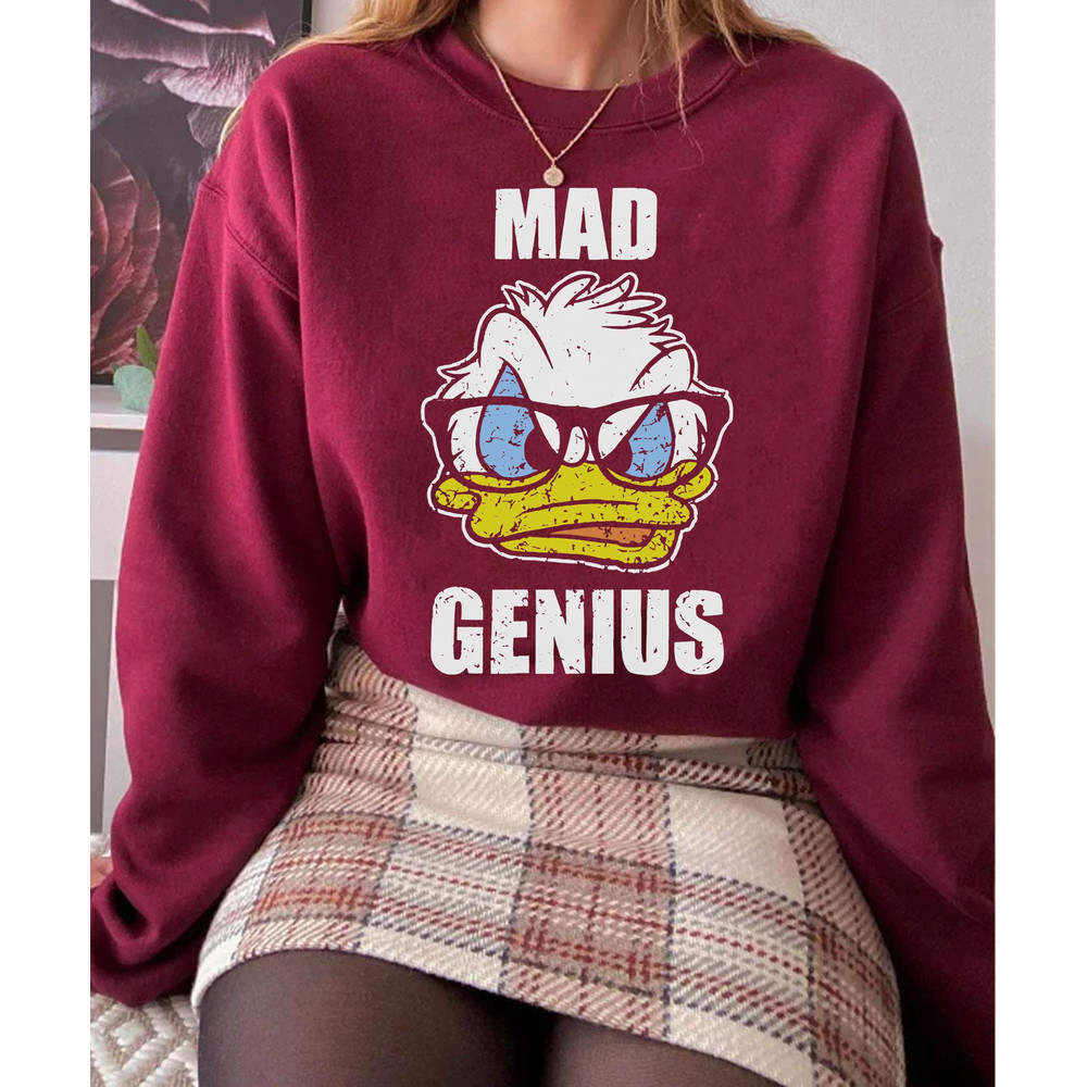 Retro Donald Duck Nerdy Mad Genius Shirt Disney Bookish T-shirt Walt Disney World Magic Kingdom Disneyland Trip Book Lover Gift - 5.jpg