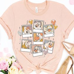 retro dwarfs polaroid with mickey balloon shirt