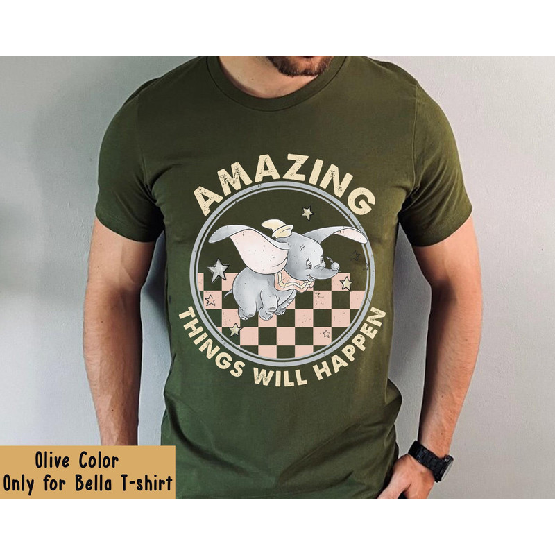 Retro Dumbo The Flying Elephant Checkerboard Amazing Things Will Happen Shirt Disney Birthday T-shirt Walt Disney World Trip - 3.jpg