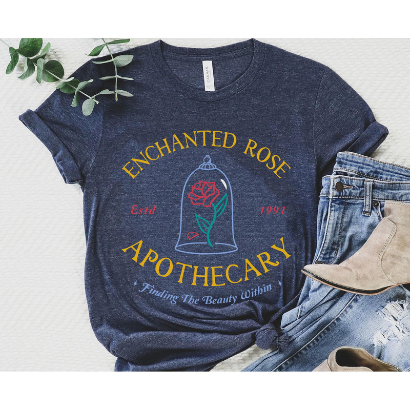 Retro Enchanted Rose Apothecary Shirt Beauty And The Beast Disney T-shirt Magic Kingdom Walt Disney World Disneyland Trip Outfits - 2.jpg